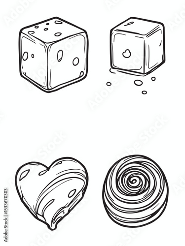 Caramel candies .eps