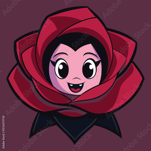 Mysterious dramatic low-key image of a dark vampire rose, symbolizing gothic beauty.