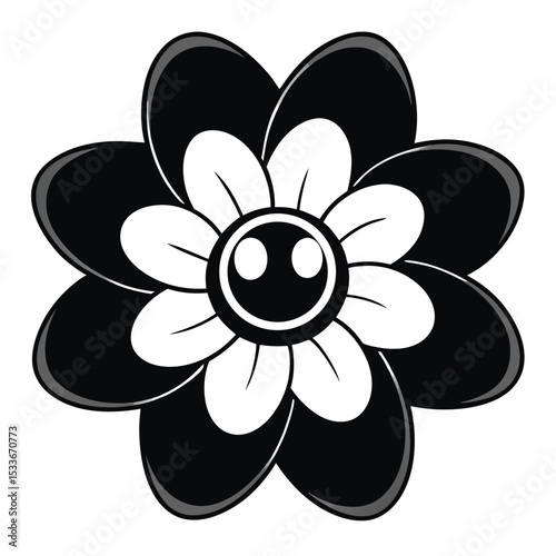 Striking dramatic black and white image of a single anemone flower, highlighting its delicate form.
