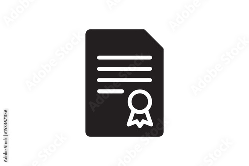 Legal Document silhouette vector with white background