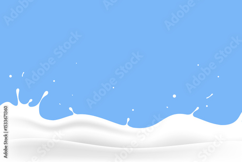 pure milk water waves, yogurt design elements