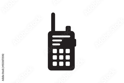 Walkie Talkie silhouette vector with white background