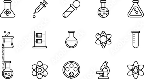 outline icons related to laboratory  linear icon c (1).eps