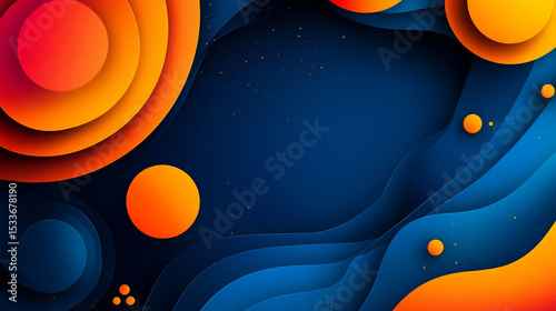 contrast orange and navy background 
