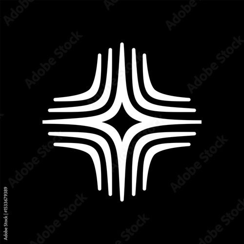 starlight minimalist logo loght four line