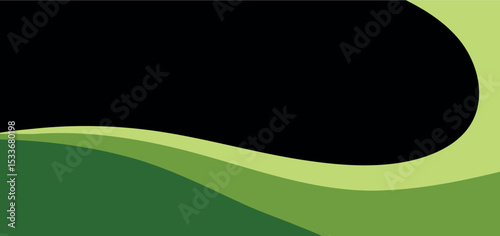 Green Wave Background Vector Illustration – Abstract Light Waves Curve Design with Nature-Inspired Texture, Eco Art Pattern, Digital Motion Lines, Colorful Energy Concept Backdrop Template