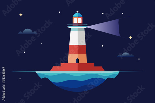 Lighthouse Guiding Light A Beacon of Hope in the Night Sea