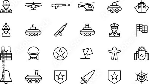 representing various aspects of armed forces  incl.eps