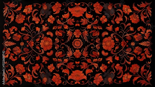 red and black floral background