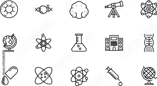 science editable icons set  vector illustration in.eps