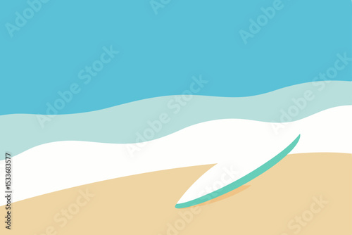 Ocean waves gently rolling onto a summer beach