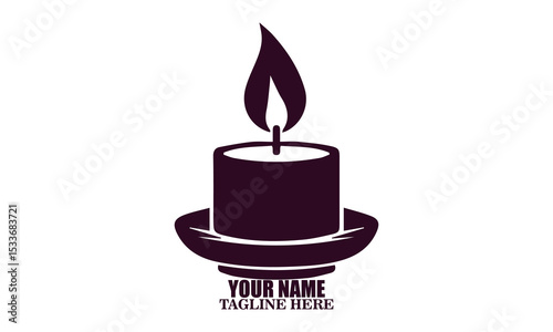 Tisha B'Av temple candle tears Broken vector illustration, tisha B'Av temple candle tears broken logo design
