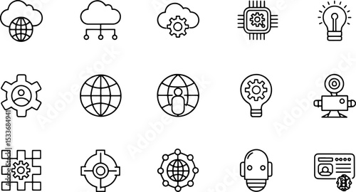 set of outline icons related to digital transforma (1).eps