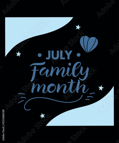 Hand drawn family reunion  summer sale poster with decorative vintage style and cheerful holiday design elements