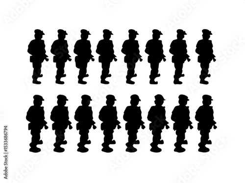 Uniform Graphic Style – Consistent side-profile outlines ensure a cohesive visual presentation.