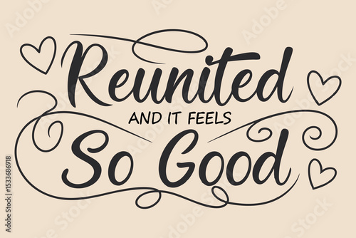 Hand drawn family reunion  summer sale poster with decorative vintage style and cheerful holiday design elements