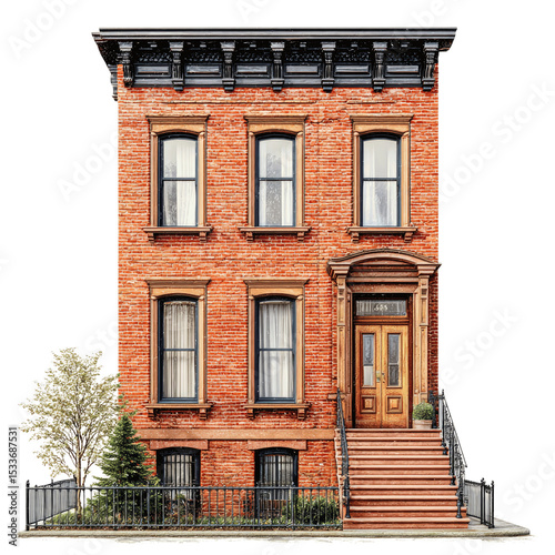 Charming Brick Townhouse in Winter -