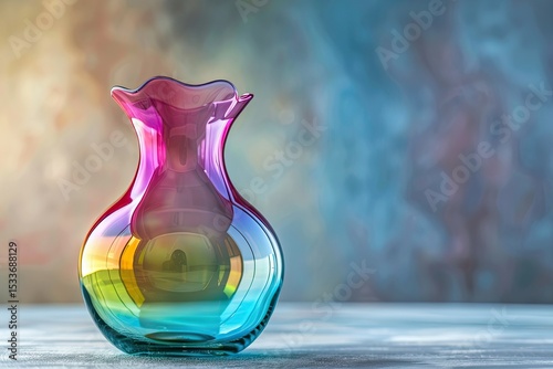 Pixel Perfect Image of a Glass Vase with a Rainbow Colored Glass