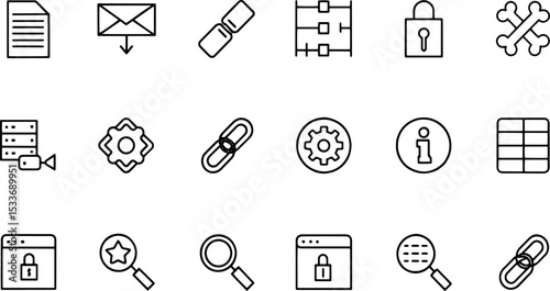 tag and metadata icon set  information system  key (1).eps