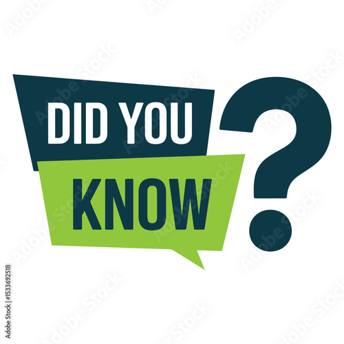 Did You Know Text Banner – Fun Fact Trivia Label Design Template