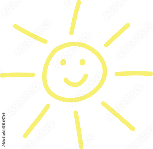 Cheerful Cartoon Sun Illustration
