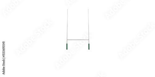 Rugby goalpost silhouette isolated on white background png isolated on a white background