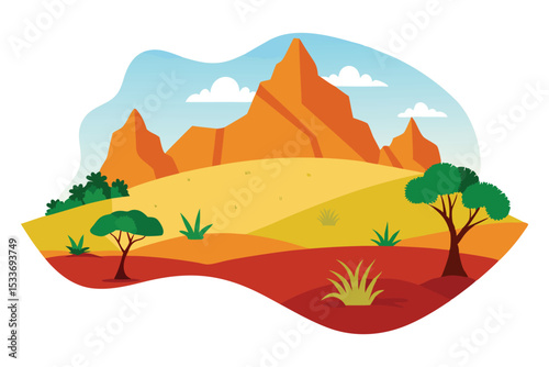 Vast and Rugged Landscape of the Australian Outback Under Clear Skies