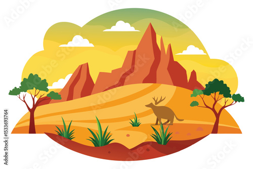 Vast and Rugged Landscape of the Australian Outback Under Clear Skies