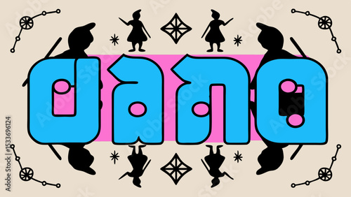 Typography art with the word "Dance": Expressive typography art spells out "Dance" in eye-catching fonts.