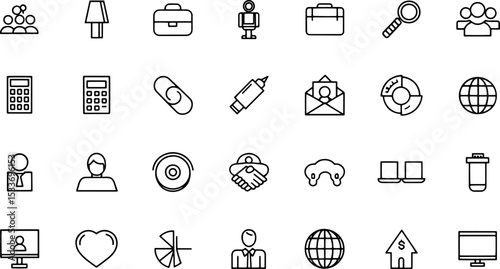 line web icon  business  finance  shopping  logist.eps
