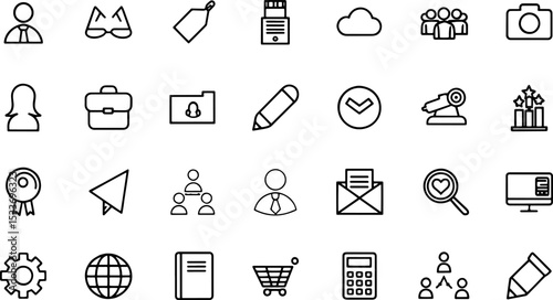 line web icon  business  finance  shopping  logist (1).eps