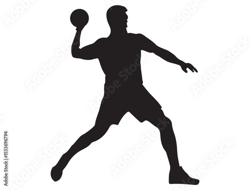 HAND BALL PLAYER SILHOUETTE