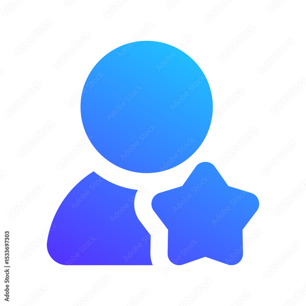 user role gradient fill icon
