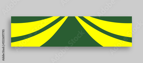 green background with abstract yellow stripe linkedin banner design
