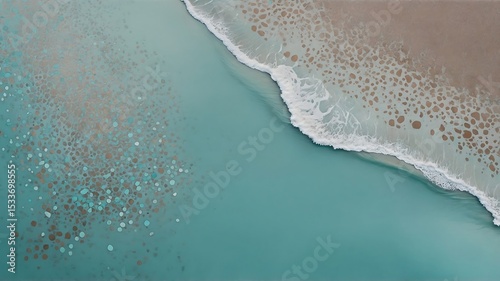 Ocean's Embrace Abstract Teal Wave Art AIzaSyCrzQ5e3mmLPrcYh6Cs8y5c51rY5k4E-iU