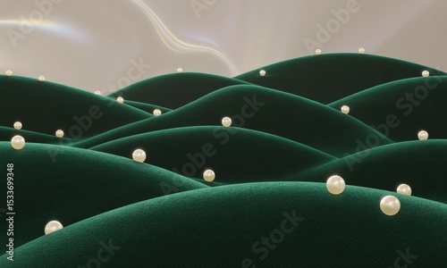 Green Landscape with Pearl