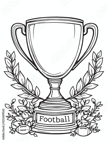 Football golden trophy cup .eps