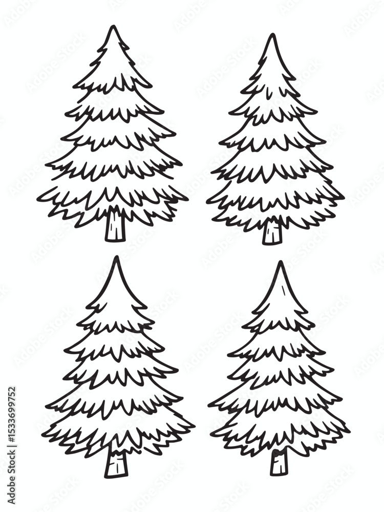 foret sapin vert couleur ovale plant .eps