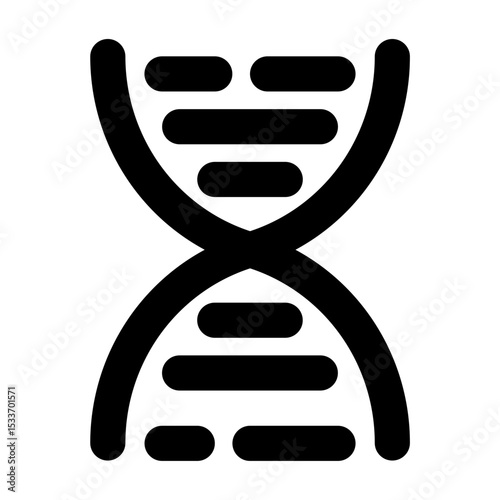 Simple line vector icon chromosome representing medical and healthcare themes. Ideal for use in hospital apps, health websites, and telemedicine platforms. Clean SVG format, easy to scale and customiz