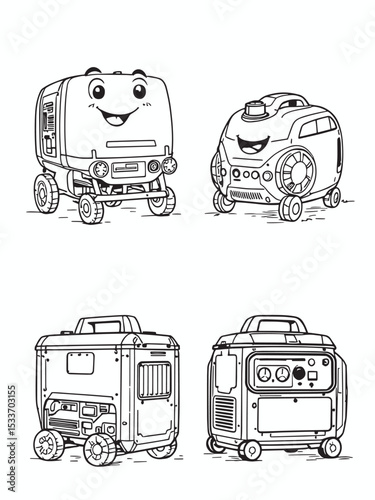 Gasoline inverter generator eps