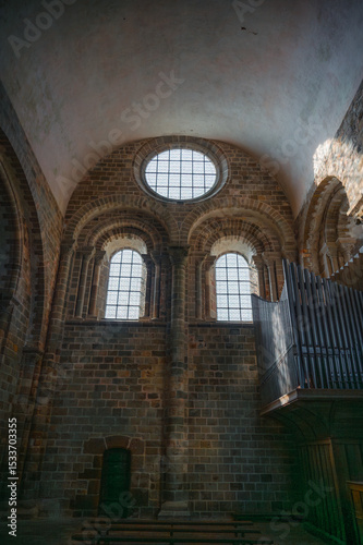 Interior of Mont Saint-Michel Abbey