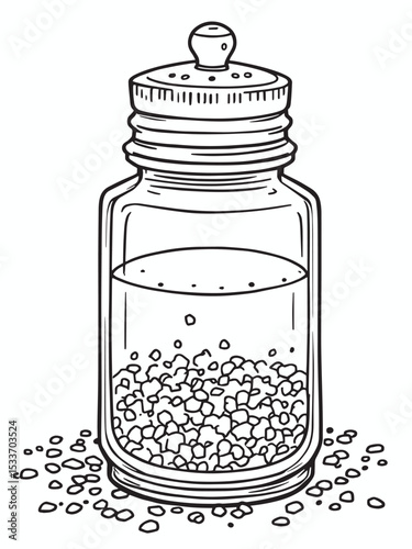 Glass jar of pumpkin puree  eps