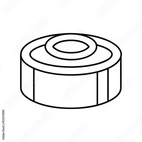 teflon insulation line art on white background