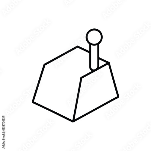 weight block line art on white background