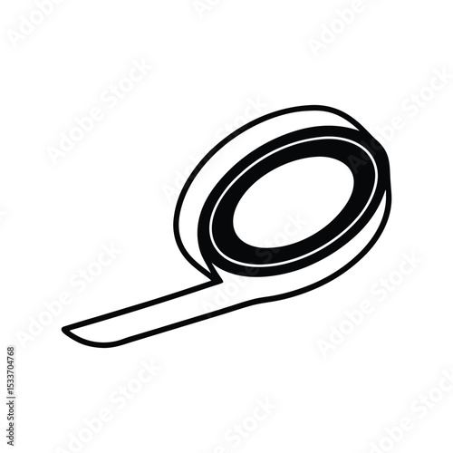 electrical tape line art on white background