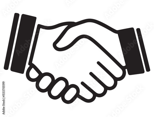 HANDSHAKE ICON SILHOUETTE