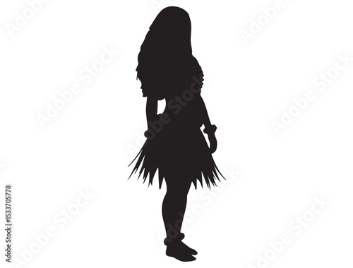HAWAIIAN GIRL SILHOUETTE