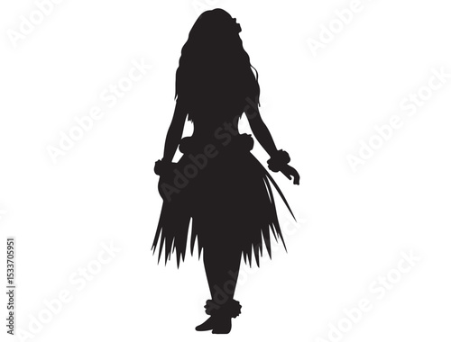 HAWAIIAN GIRL SILHOUETTE