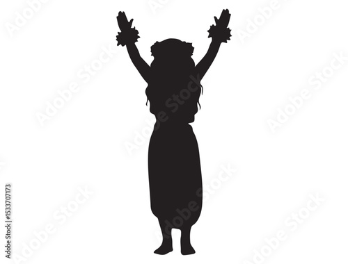 HAWAIIAN GIRL SILHOUETTE