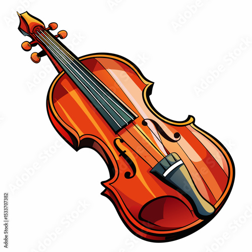 violin isolated on white